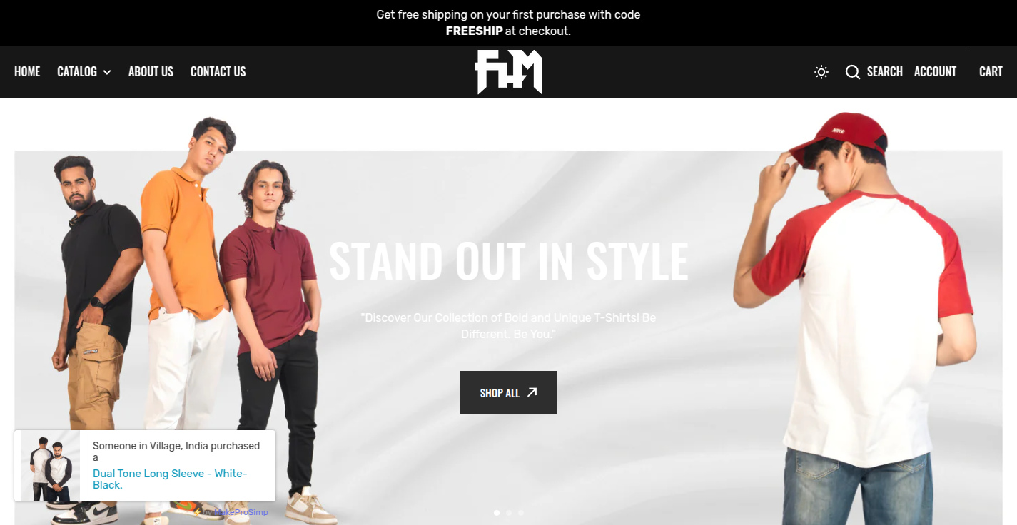 Foresight Fusion - Shopify project (FHM Stores)